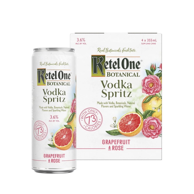 Ketel One Botanical Spritz Grapefruit & Ros 4 PACK 12 OZ CANS