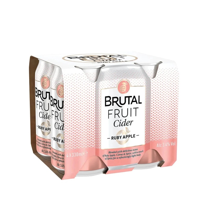 Brutal Fruit Ruby Apple Cider Cans 24x330ml