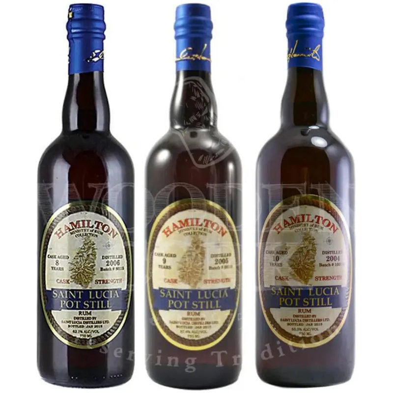 Hamilton St Lucia Cask Strength 8, 9 & 10 Year Bundle