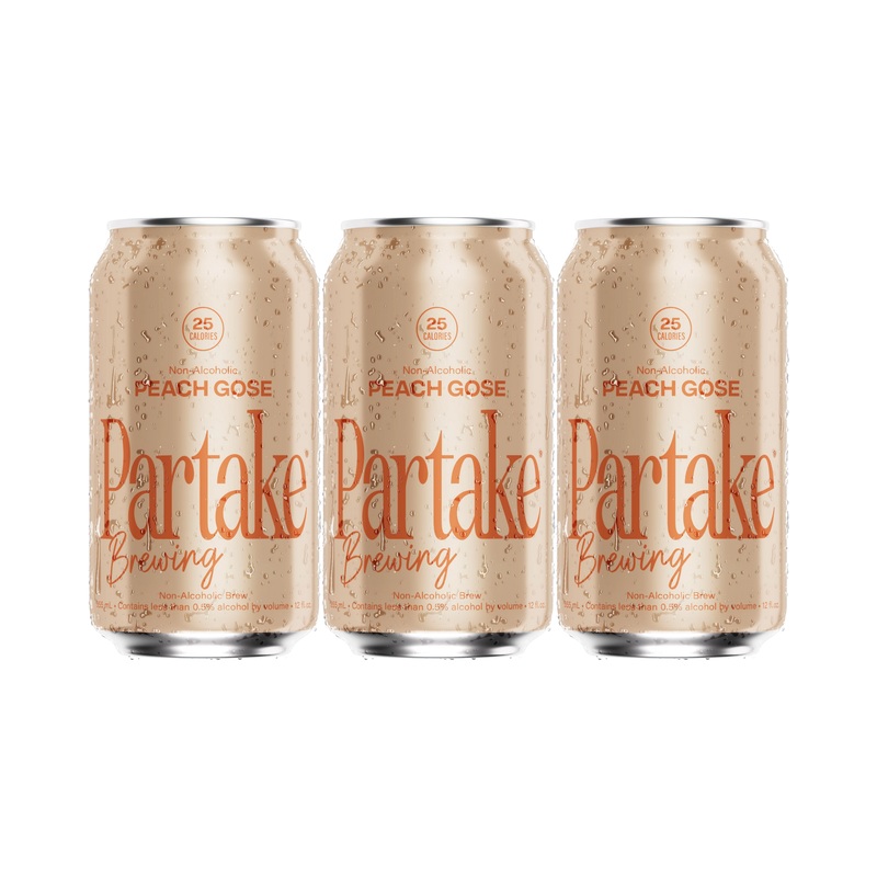 Partake Brewing Peach Gose (Non-Alcoholic) 6 PACK 12 OZ CANS