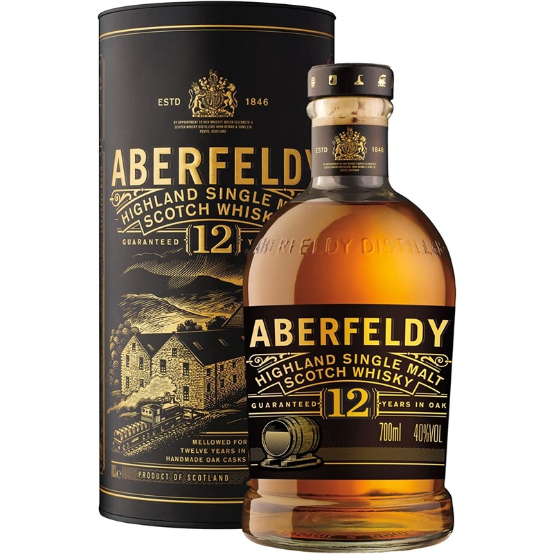 Aberfeldy 12 Year Old Single Malt Highland Scotch Whisky Gift Box 70cl