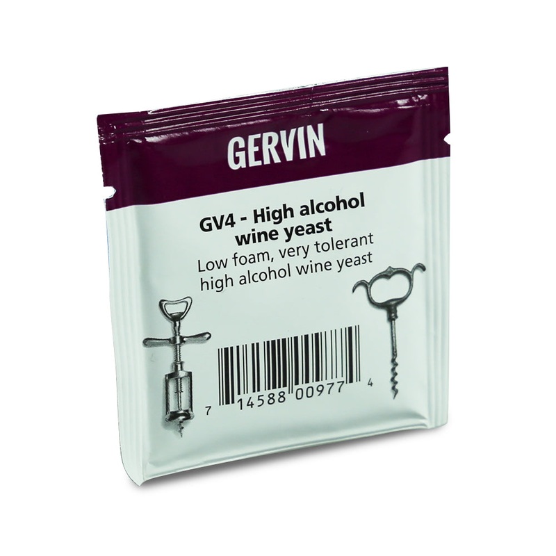 Gervin Yeast GV4 - High Alcohol Wine Yeast