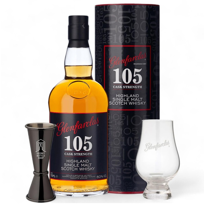 Glenfarclas 105 Whisky Glass & Jigger Gift Set 70cl