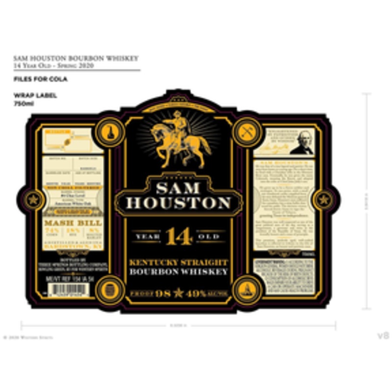 Sam Houston 14 Year Old Kentucky Straight Bourbon Whiskey
