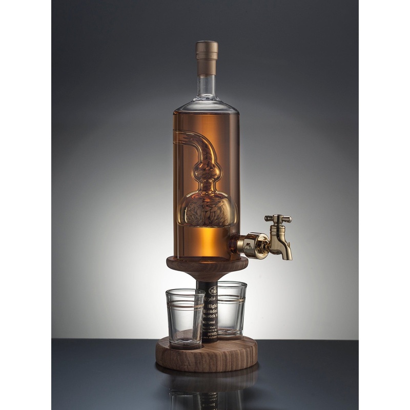 Barley Tap Refillable Whisky Decanter & 2 Glasses 35cl