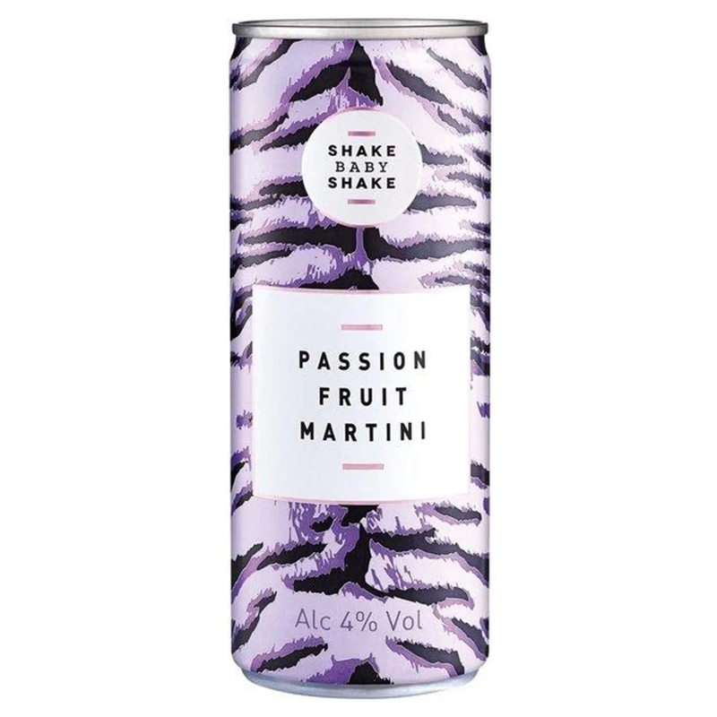 Shake Baby Shake Passion Fruit Martini Premixed Cocktail Can, 250 ml