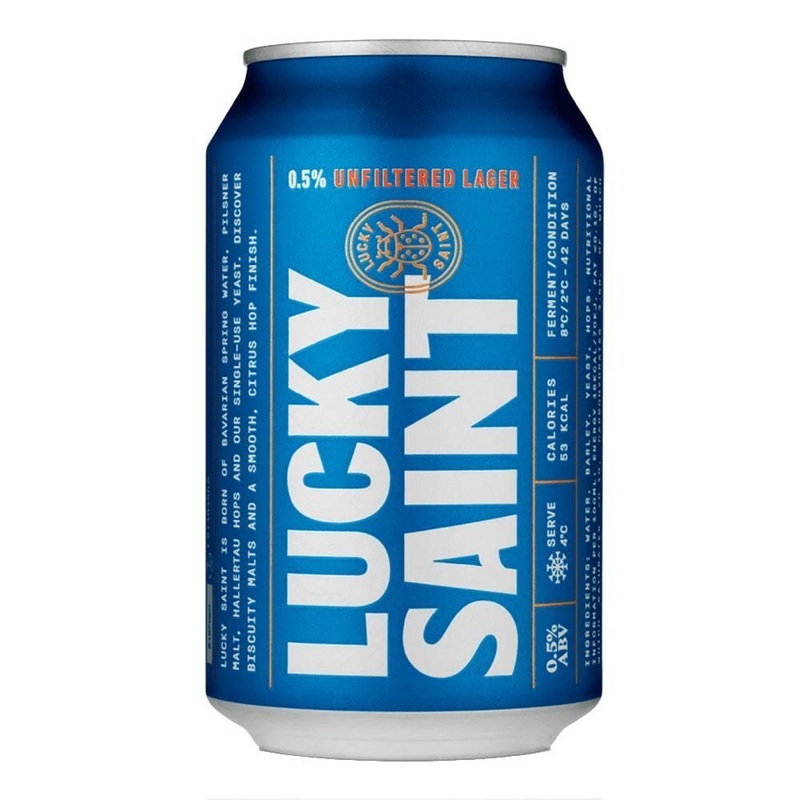 Lucky Saint Alcohol Free Lager Cans 12x330ml