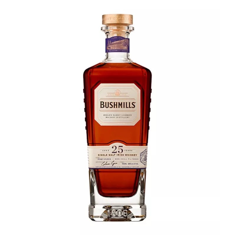 Bushmills 25 Year Old Port Pipe Finish Single Malt Irish Whiskey
