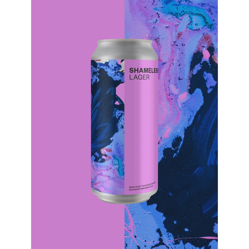 Boundary Shameless Lager 4.8% abv 440ml Can