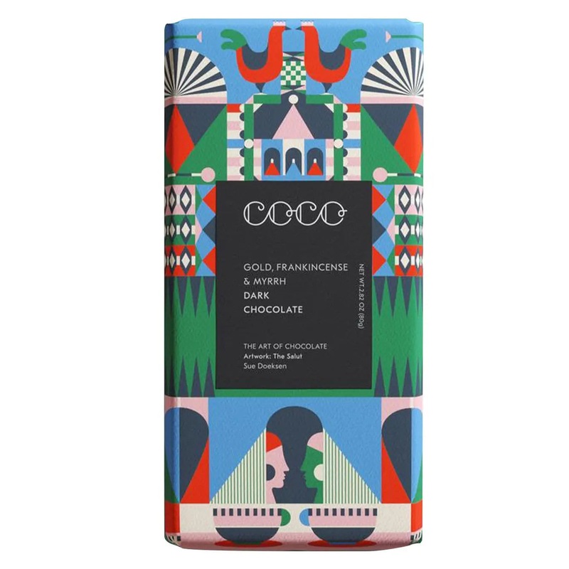 COCO Gold, Frankincense & Myrrh Chocolate Bar, 80 g