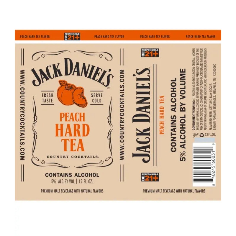 Jack Daniel's Country Cocktails Peach Hard Tea