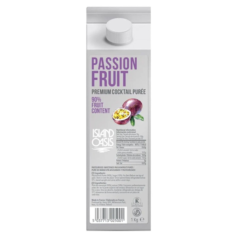 Island Oasis Premium Passion Fruit Puree, 1 L
