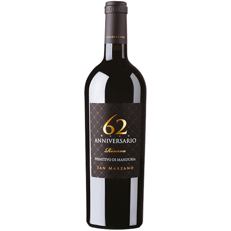 San Marzano 'Anniversario 62' Primitivo di Manduria Riserva 2019 Single Bottle
