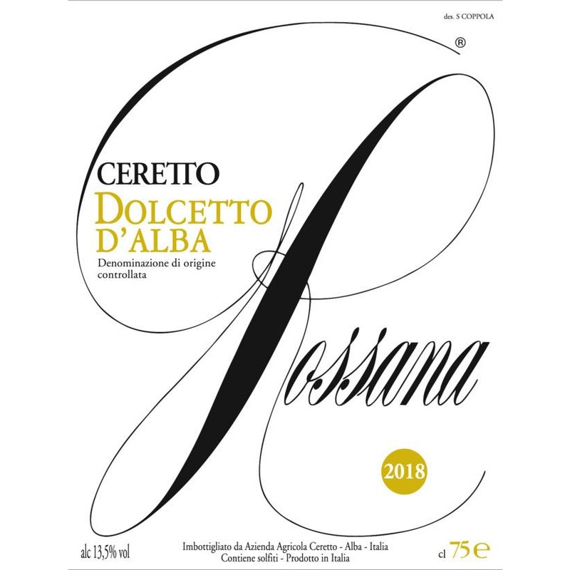 Ceretto Rossana Dolcetto D'Alba 750ml