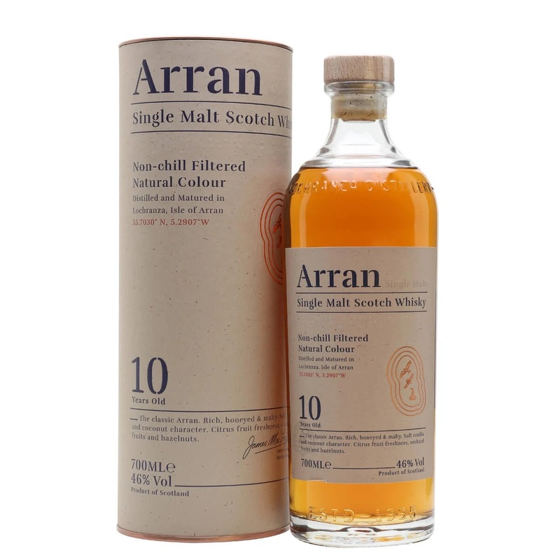 Arran 10 Year Old, (No Chilled Filtered) 70cl Bottle