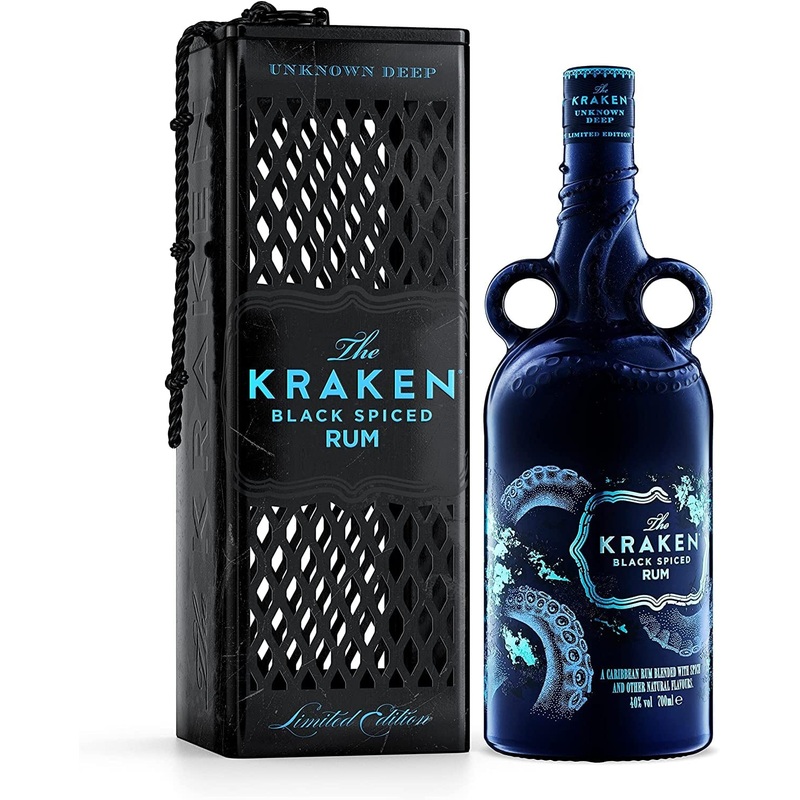 The Kraken Black Spiced Rum Unknown Deep Limited Edition Gift Tin 70cl