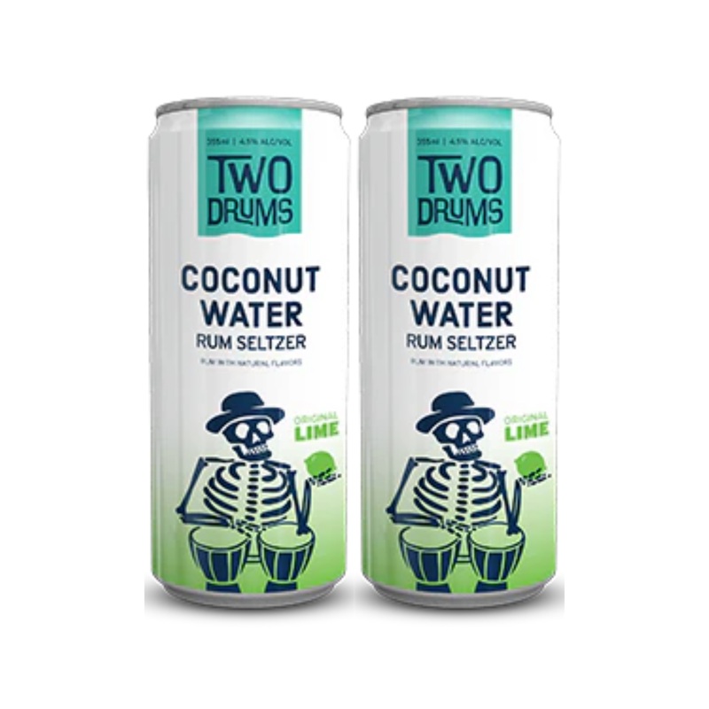 Two Drums Lime & Coconut Water Rum Seltzer 4 PACK 12 OZ CANS