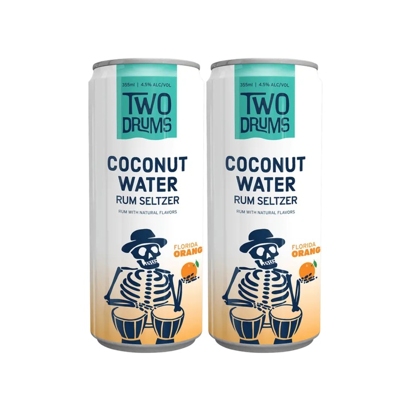 Two Drums Orange & Coconut Water Rum Seltzer 4 PACK 12 OZ CANS