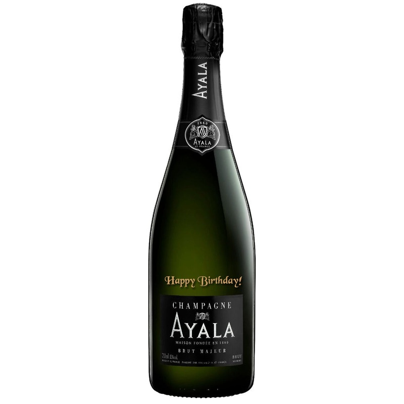 Ayala Brut Champagne Happy Birthday Engraved 75cl