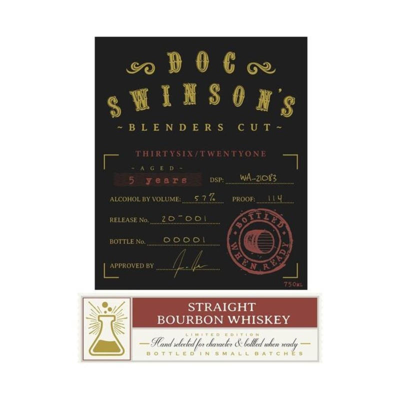 Doc Swinsons Blenders Cut 5 Year Old Straight Bourbon Whiskey - 750ML