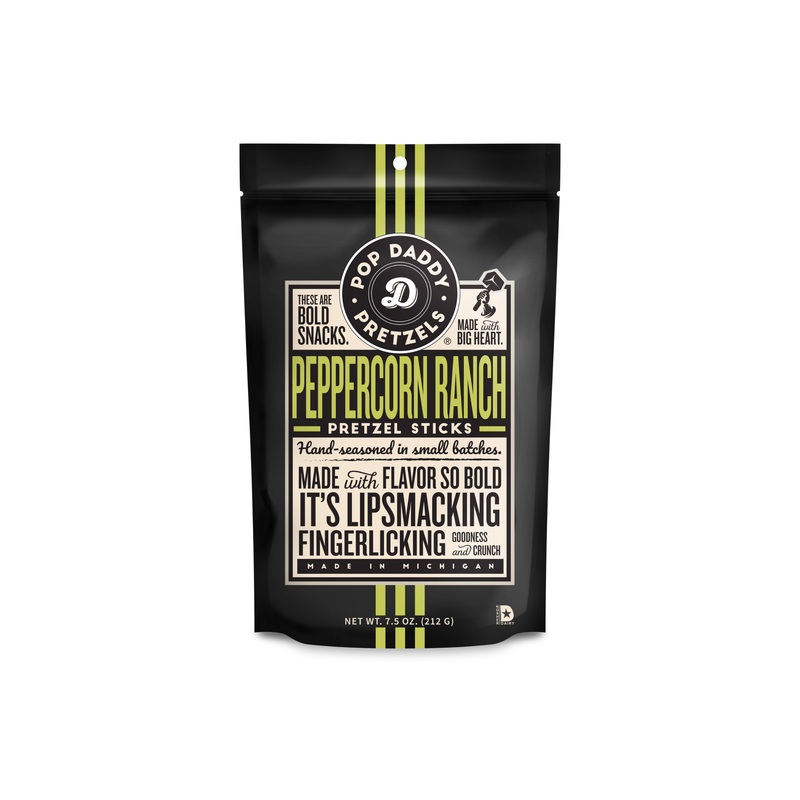 Pop Daddy Peppercorn Ranch Seasoned Pretzels 7.5 OZ