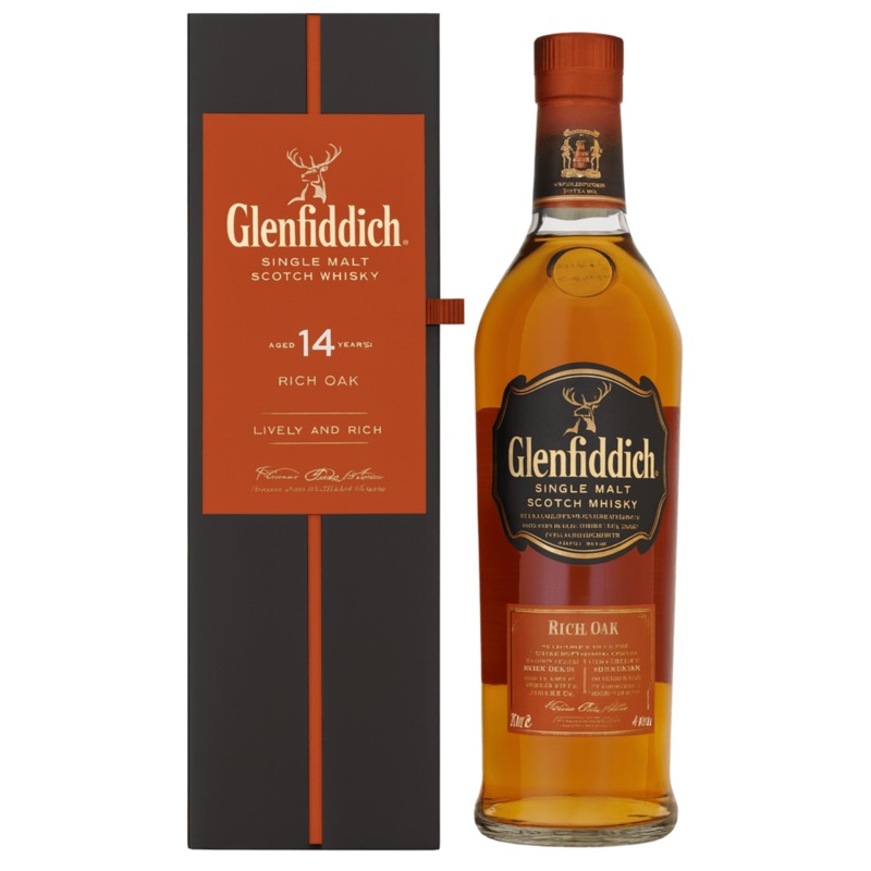 Glenfiddich 14 Year Old Rich Oak Single Malt Scotch Whisky 70cl