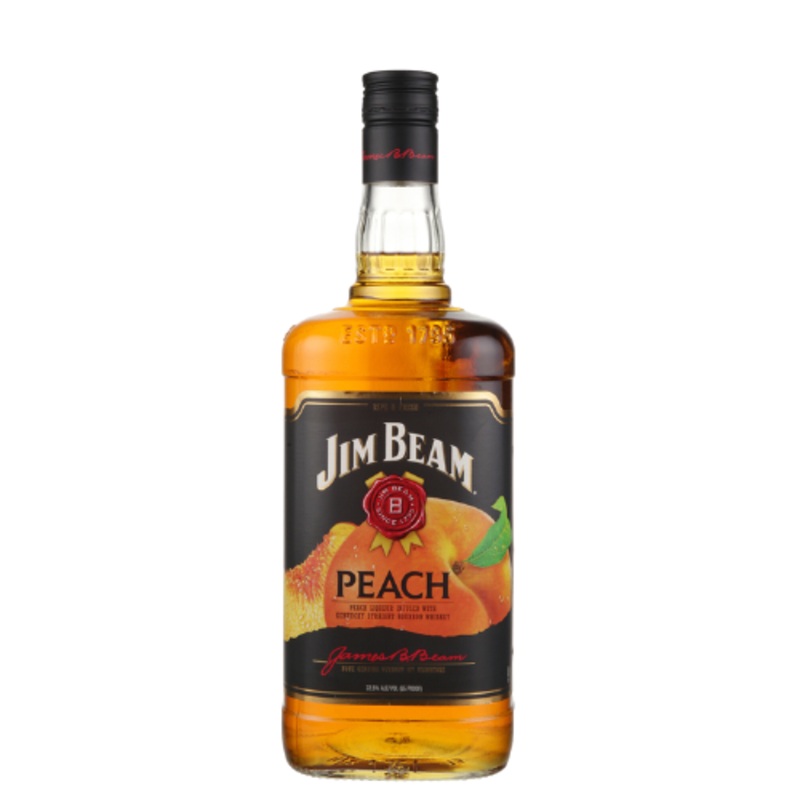 Jim Beam Peach Infused Straight Bourbon 65 1.75 L
