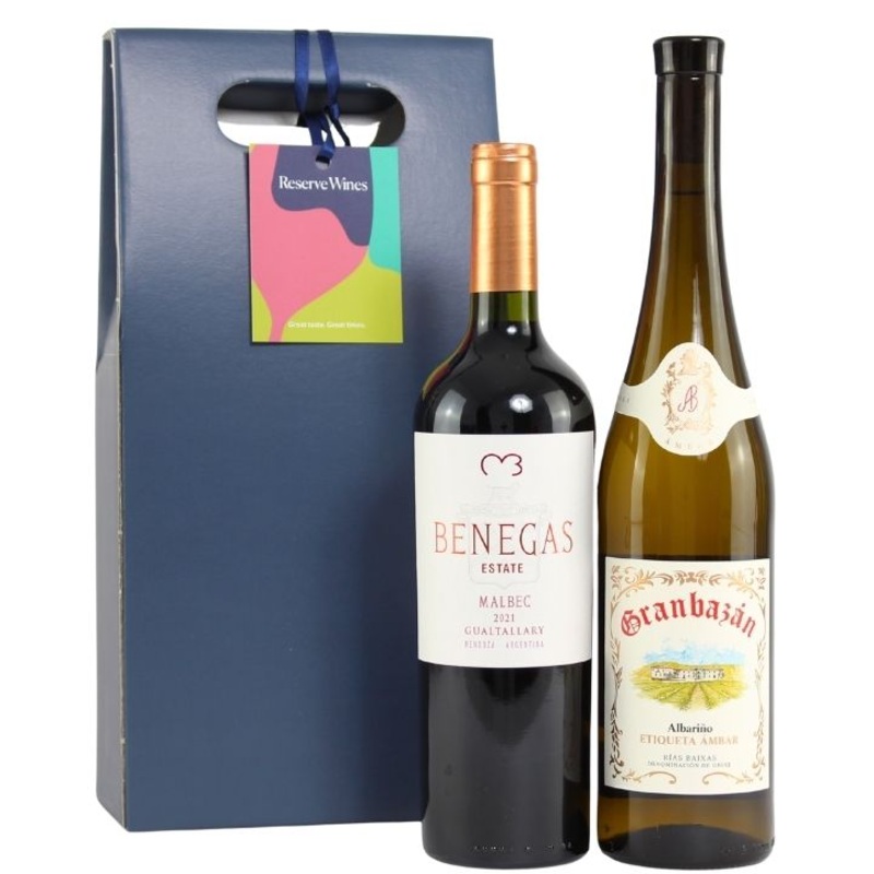 Buyer's Choice Duo: Luxury Red and White Wine Christmas Wine Gift