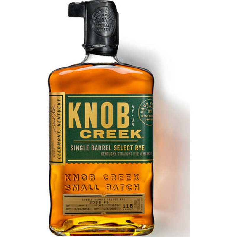Knob Creek Single Barrel Select 115 Proof Straight Rye Whiskey 750 ml 'SDBB #6'