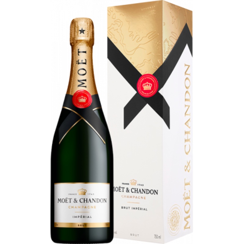 Mot & Chandon Brut Imprial NV Champagne Bottle 75cl - Gift Case 6 Bottle Case 6x75cl