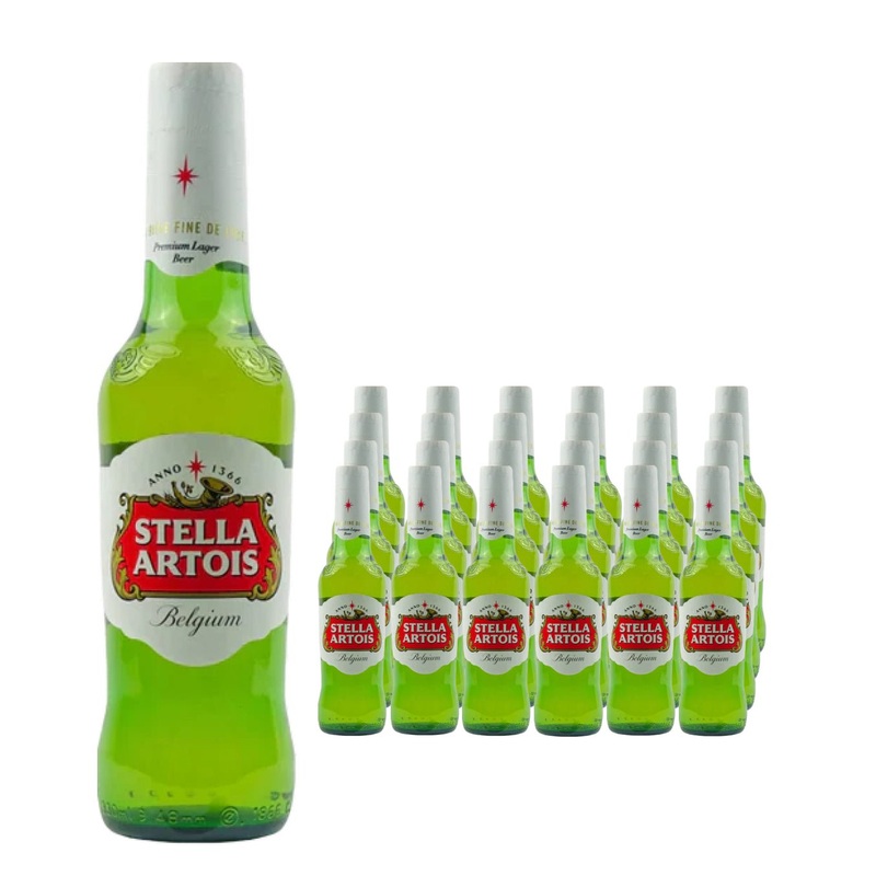 Stella Artois Premium Lager Beer, 24 x 330 ml