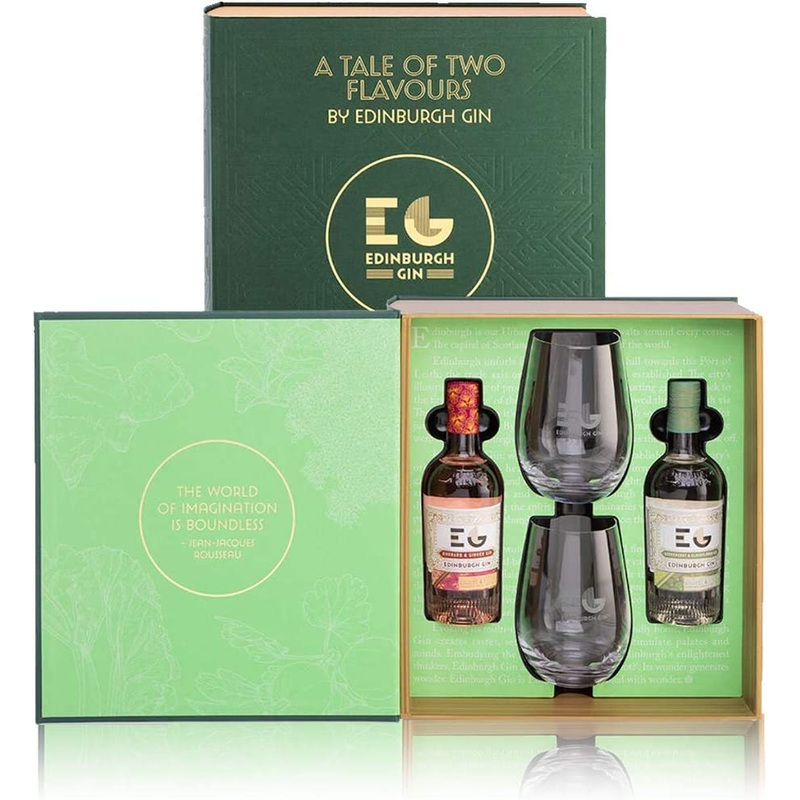 Edinburgh Gin A Tale of Two Flavours Gin Gift Set with Glasses 2x20cl