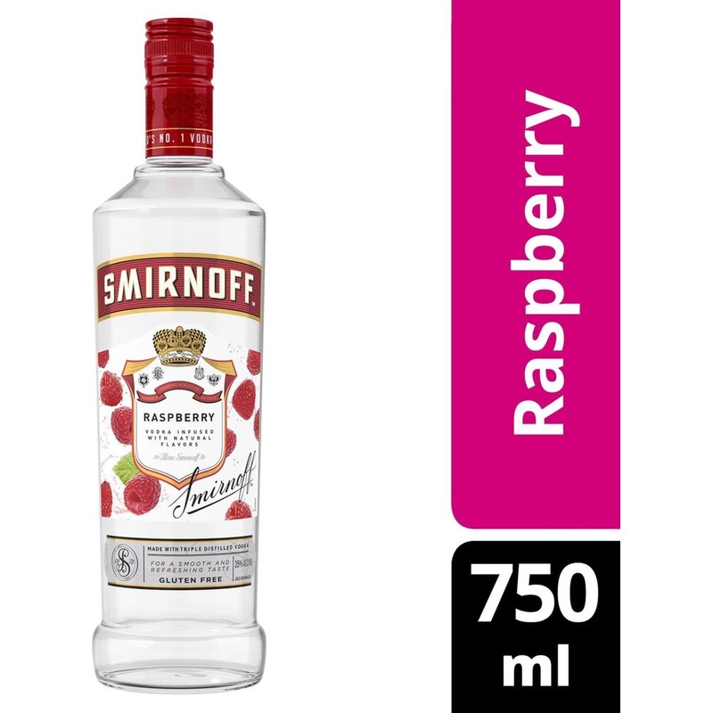 Smirnoff Vodka Raspberry Flavored 750 ML