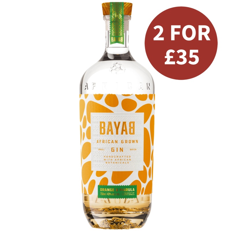 Bayab African Grown Orange & Marula Gin 70cl