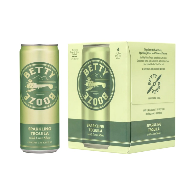Betty Booze Sparkling Tequila & Lime Shiso 4 PACK 12 OZ CANS