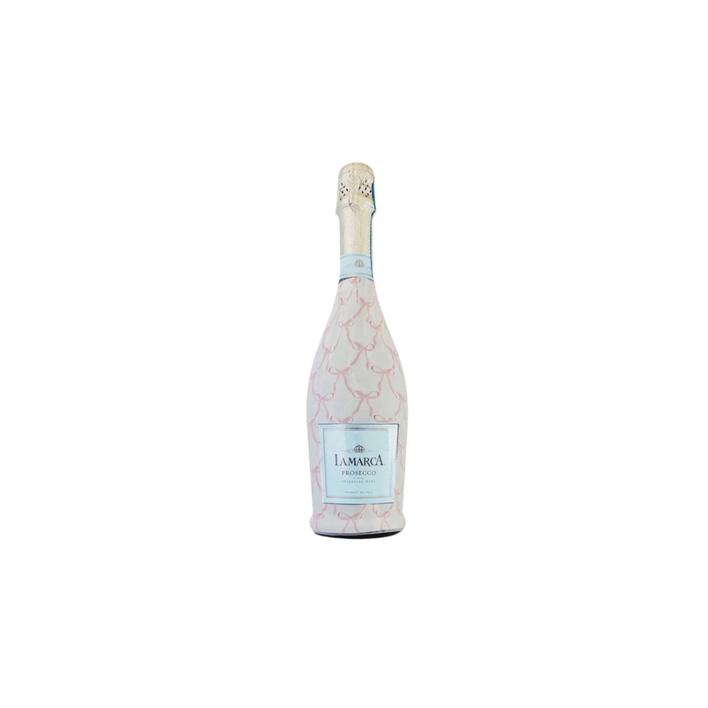 Grandmillenial Pink Bows Mini La Marca Bottle Wraps 6 PACK