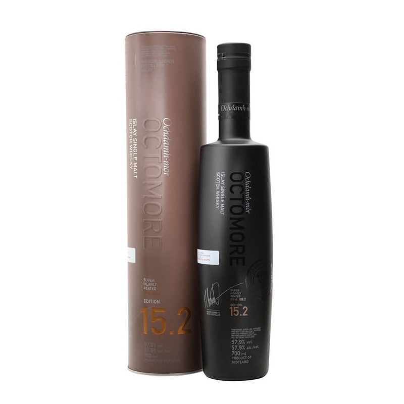 Octomore Edition 15.2 5 Year Old Scottish Barley Cognac and Wine Casks Islay Single Malt Scotch Whisky 57.9% abv 75cl