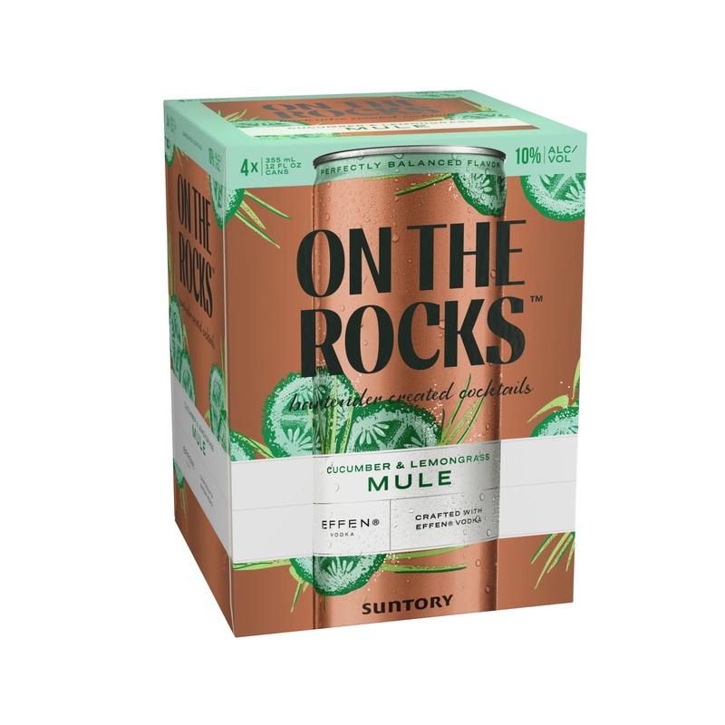 On The Rocks Cucumber & Lemongrass Mule Cocktail 4 PACK 12 OZ CANS