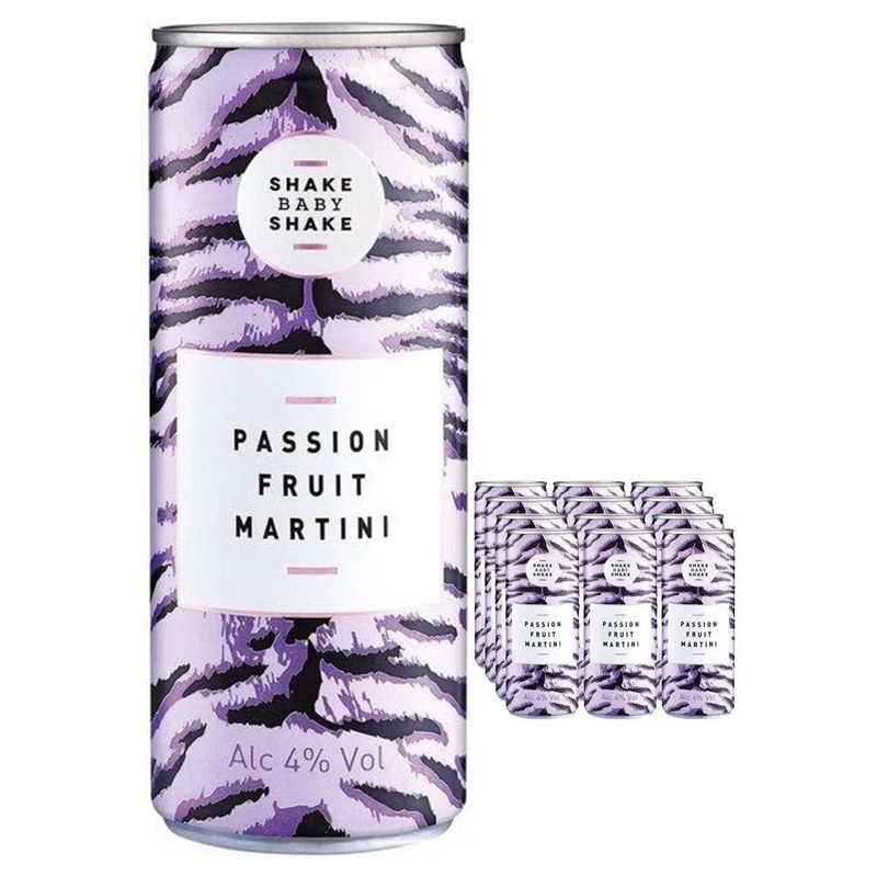 Shake Baby Shake Passion Fruit Martini Premixed Cocktail Multipack, 12 x 250 ml