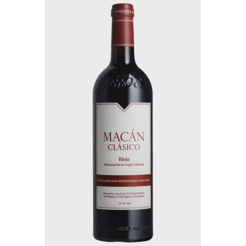 Bodegas Benjamin de Rothschild & Vega Sicilia Macan Clasico 2020 14% abv 75cl