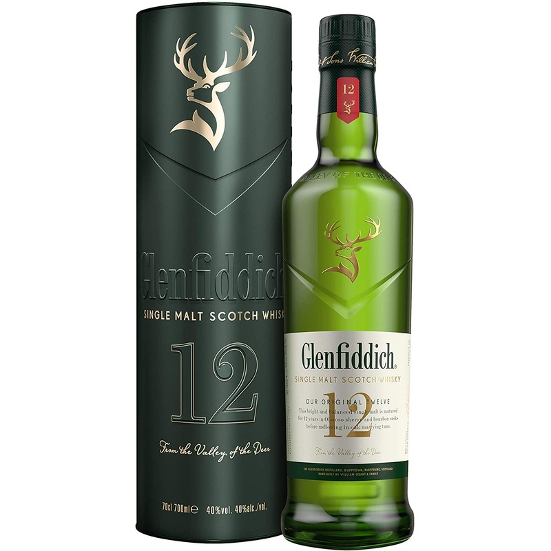 Glenfiddich 12 Year Old Single Malt Scotch Whisky with Limited Release Gift Tin 70cl