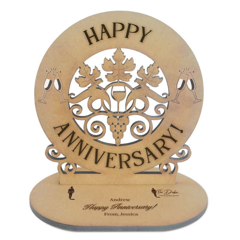3D Wood Card - Anniversary