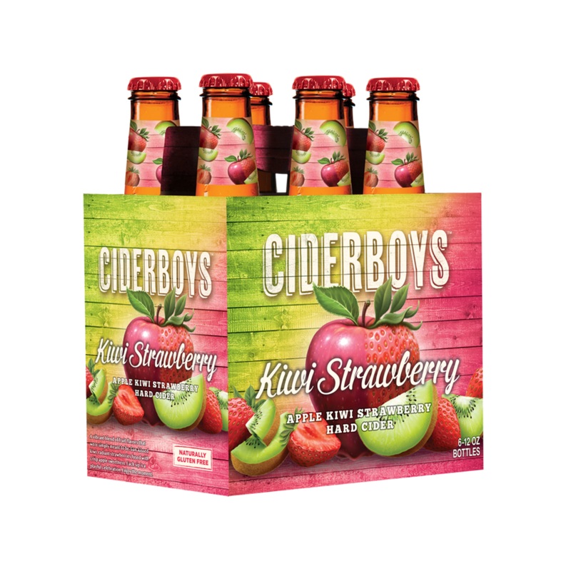 Ciderboys Kiwi Strawberry Cider 6 PACK 12 OZ BTLS
