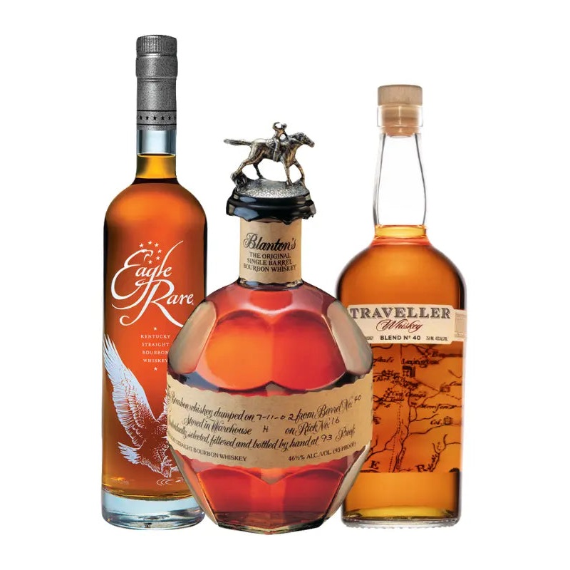 Eagle Rare | Blanton's Single Barrel | Traveller Whiskey Bundle