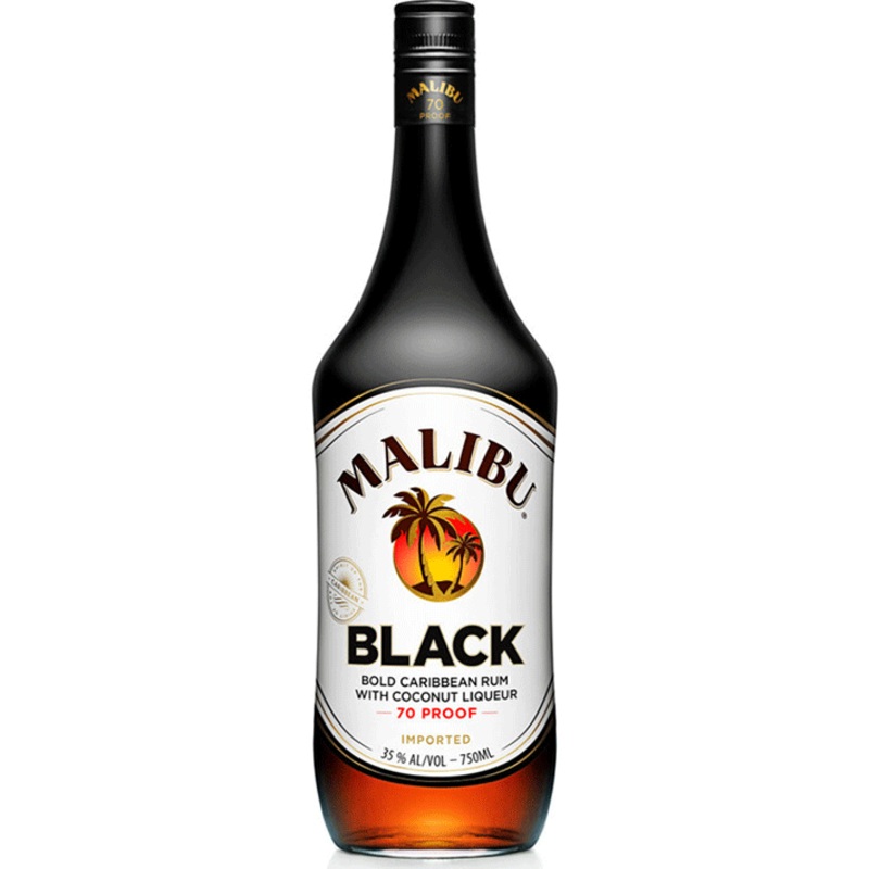 Malibu Black Flavored Caribbean Rum with Coconut Liqueur