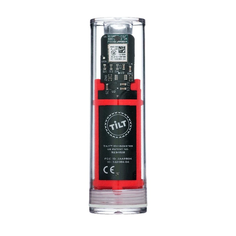Tilt Hydrometer & Thermometer - Red