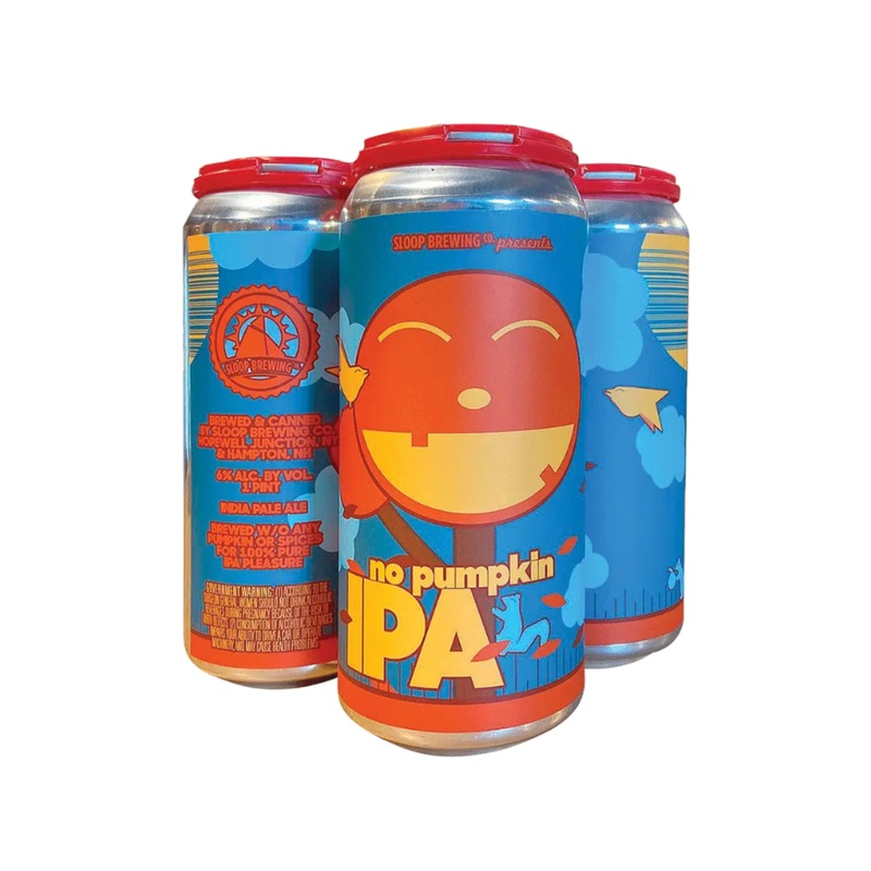 Sloop Brewing No Pumpkin IPA 4 PACK 16 OZ CANS
