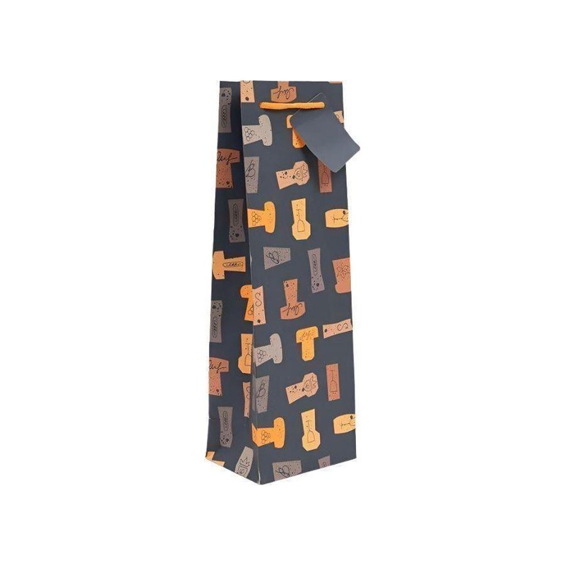 1 Bottle Wine & Spirits Gift Bag Cork