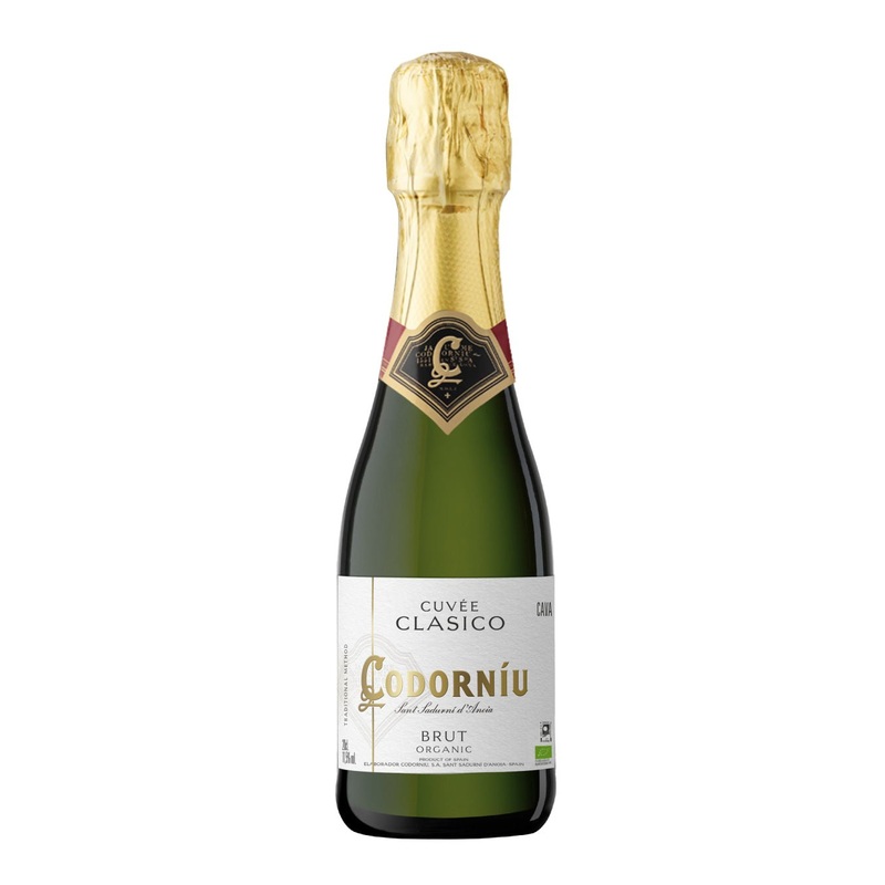 Codorniu Clasico Cuvee Brut Organic White Sparkling Wine, 20 cl