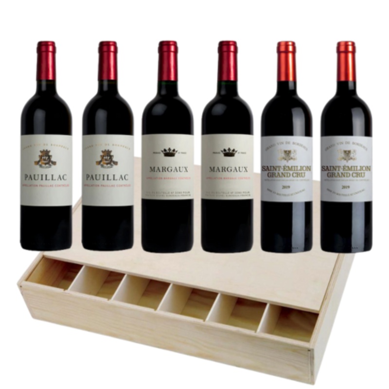 Declassified Fine Wine 6 Red Wine Case - Wooden Case